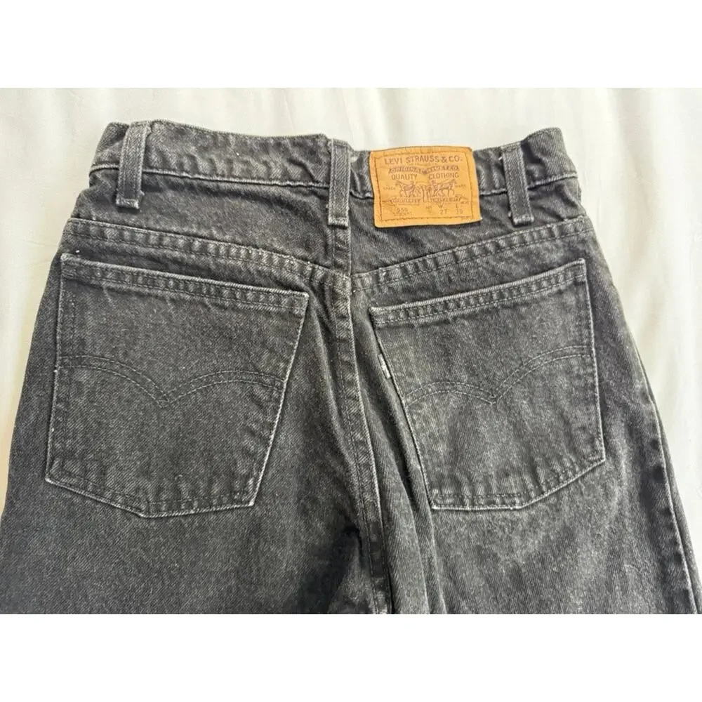 Vintage 90s Levi's 550 Student Jeans USA Black Denim 27x30 W27 L30